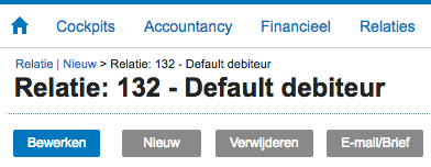 Default debiteur nummer